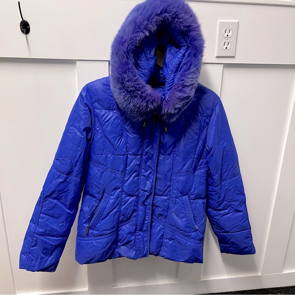 ⬇️$280‎ Flash Geo purple duck down winter jacket size M